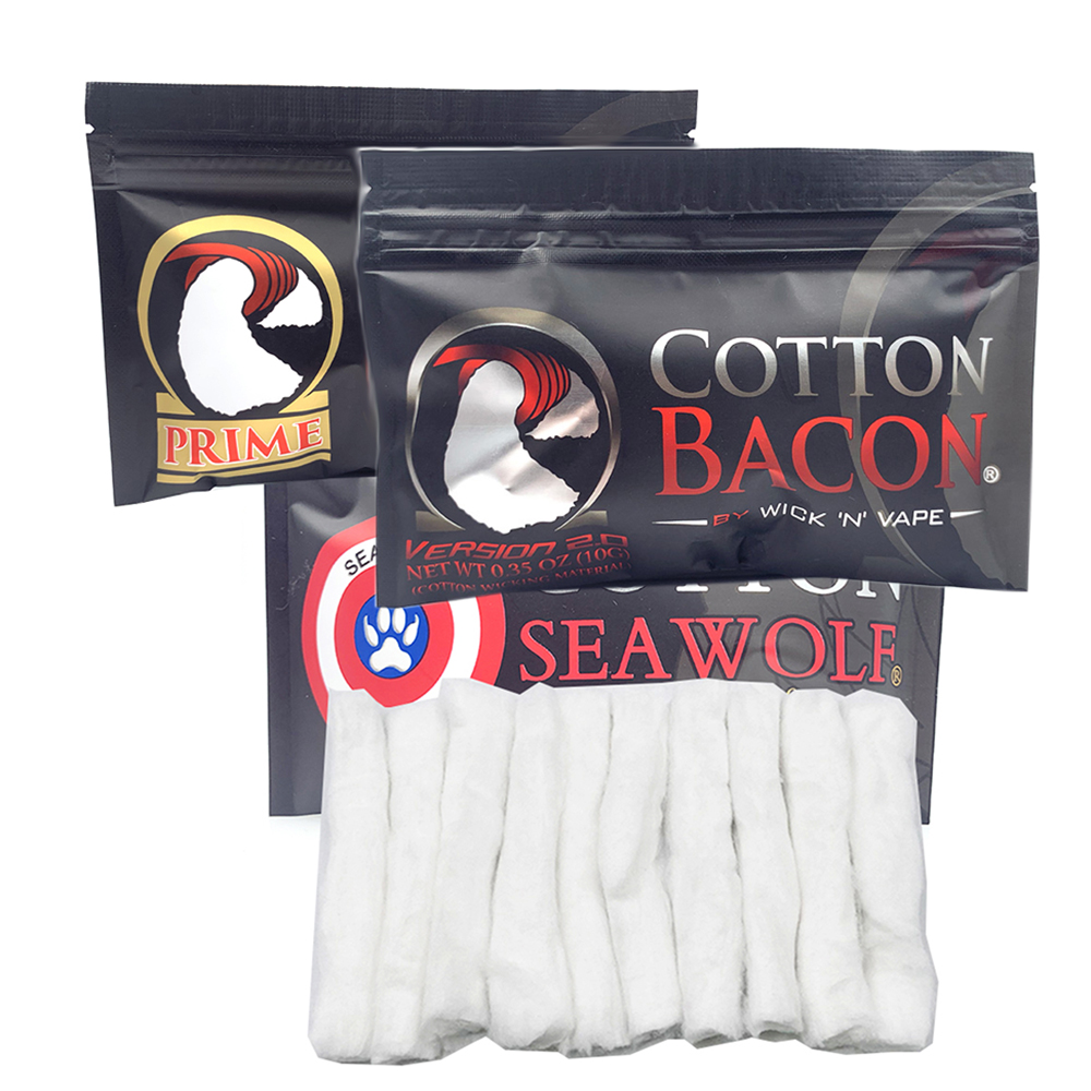 2 упаковки хлопка Bacon Prime  – обзор и цена Vaping Goods